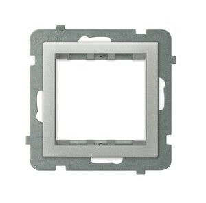 SONATA Adapter podtynkowy systemu OSPEL 45 do serii Sonata AP45-1R/m/38 Srebro Mat (bez ramki)