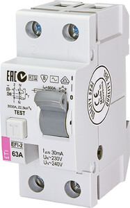 Wyłącznik ochronny różnicowo-prądowy EFI-2 63/0,03A, AC