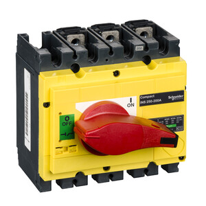 Rozłącznik mocy kompaktowy INS250 żółto-czerwony 200A 3P
