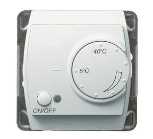 GAZELA Regulator p/t temperatury z czujnikiem podpodłogowym RTP-1J/m/00 Biały (bez ramki)
