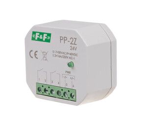 Przekaźnik elektromagnetyczny, 2Z 16A, montaż podtynkowy,w obud.PDT,U=7÷30VAC / 9÷40VDC PP-2Z-24V