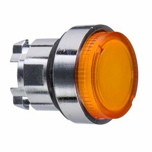 Przycisk wystający pomarańczowy push-push LED metalowy bez oznaczenia