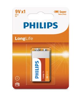 Bateria 6F22 Philips Longlife (blister)
