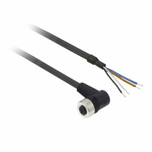 Konektor kątowy żeńskie M12 4 piny kabel 20m