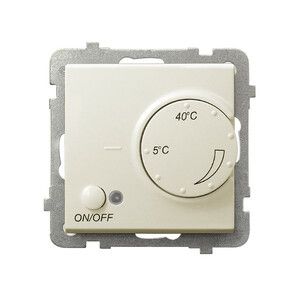 SONATA Regulator p/t temperatury z czujnikiem podpodłogowym RTP-1R/m/27 Ecru (bez ramki)