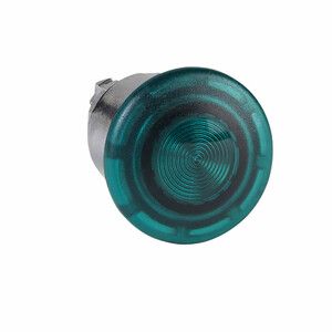 Przycisk grzybkowy O22 zielony push-pull LED metalowy