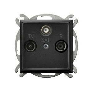 ARIA Gniazdo p/t RTV-SAT końcowe - kolor czarny metalik (bez ramki)