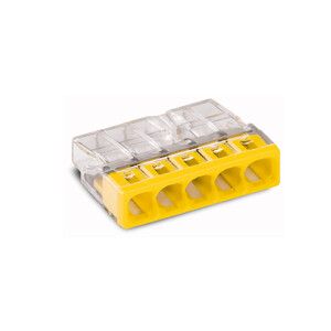 Szybkozłączka 5x0,5-2,5 mm2 przeźroczysty/żółty compact