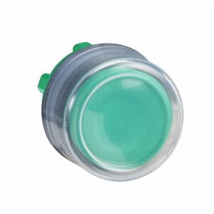 Przycisk kryty O22 zielony samopowrotny okrągły plastikowy