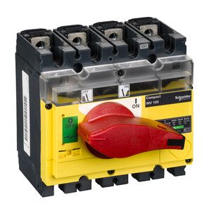 Rozłącznik mocy kompaktowy INV100 czerwono-żółty 100A 4P