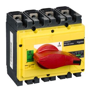 Rozłącznik mocy kompaktowy INS250 żółto-czerwony 200A 4P