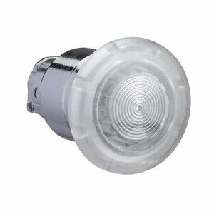 Przycisk grzybkowy O22 biały push-pull LED metalowy