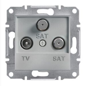 ASFORA Gniazdo TV-SAT-SAT końcowe (1dB) bez ramki aluminium p/t