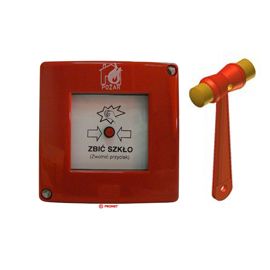 Ręczny ostrzegacz pożarowy 1z+1r czerwony AM0K-XY IP55 z szybką i młoteczkiem ROP.jpg